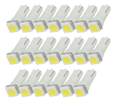 20 Lampada Painel T5 Led 12v Cívic Uno Celta Fusca Kombi Parcelamento