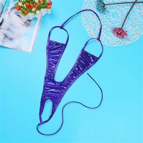 Womens Monokini Micro Open Thong Leotard Bikini Crotchless Lingerie Bra