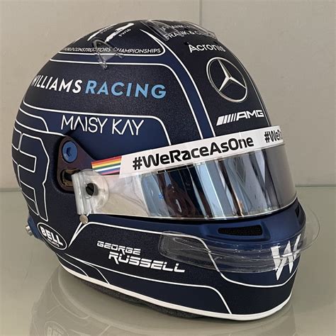 George Russell With His Helmet Design For The 2022 Season R Formula1