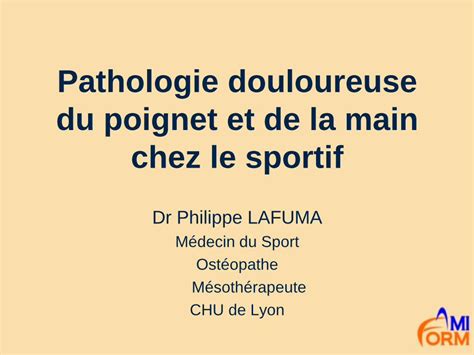 Pdf Pathologie Du Poignet Et Des Doigts Amiform Nerf Ulnaire