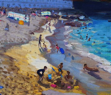 Detail Of Overlooking Porthmeor Beach St Ives Painting By Andrew Macara