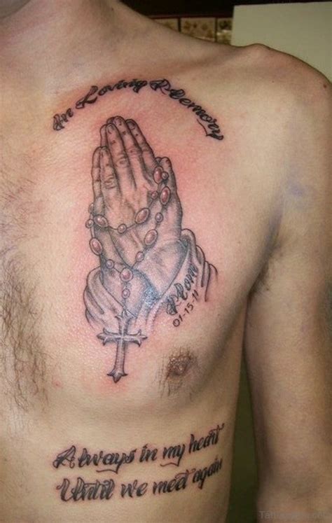 51 Stylish Praying Hands Tattoos On Chest Tattoo Designs