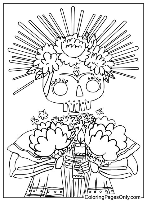 28 Dia dos Mortos Páginas para colorir ColoringPagesOnly