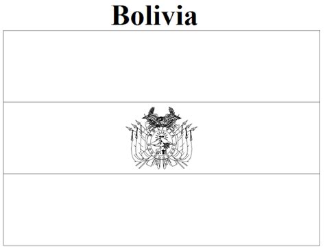 Bolivia Flag Coloring Page