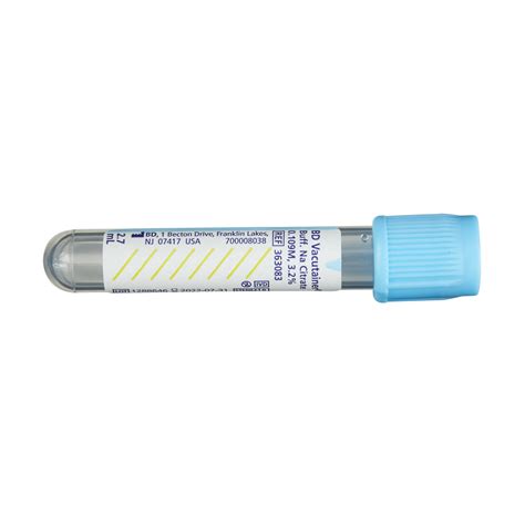 Bd Vacutainer Plus Venous Blood Collection Tube Sodium Citrate