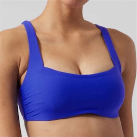 Athleta Swim Athleta Square Neck Bra Cup Bikini Top Size 36 Bc Nwot