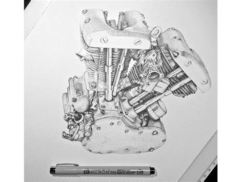 Shovelhead Motor Drawing