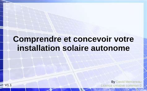 Pdf Comprendre Et Concevoir Votre Installation Solaire Autonome