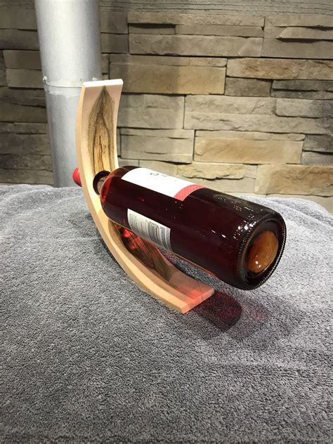 Balancing Wine Bottle Holder By Dvwoodworking On Etsy Wine Bottle