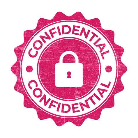 Confidential Rubber Stamp Confidential Seal Confidential Badge Top