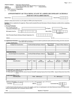 Fillable Online Central Salary Verification Team Education Bureau C O