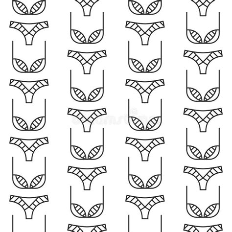 Fashion Lingerie Seamless Pattern Stock Vector Illustration Of