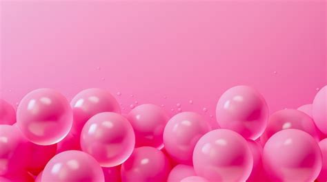 Premium AI Image | Bright Pink Bubbles on Gradient Pink Background Cute ...