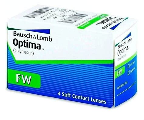 Контактные линзы Bausch & Lomb Optima FW, 4 шт, R 8,4, D -4 — купить в ...