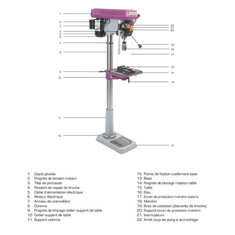 Sidamo Perceuse Colonne Star Pc X X Cm W Sidamo