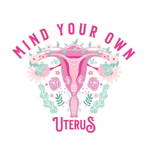 Cuida tu propio útero Png PSD útero floral Png Pro Choice Etsy México