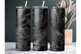 Black Marbled Straight Tumbler Wrap Graphic By Gen Aumonier Creative