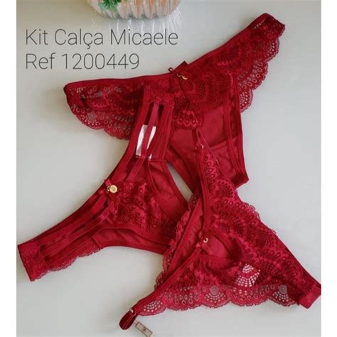 kit lingerie calcinhas renda fio micaele EXCELÊNCIA LINGERIE Márcia Fellipe Shopee