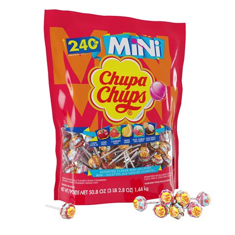 chupa chups mini lollipop akf assortment  flavors individually