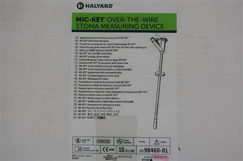 New HALYARD 98460 01 MIC KEY Over The Wire Stoma Measuring Device X