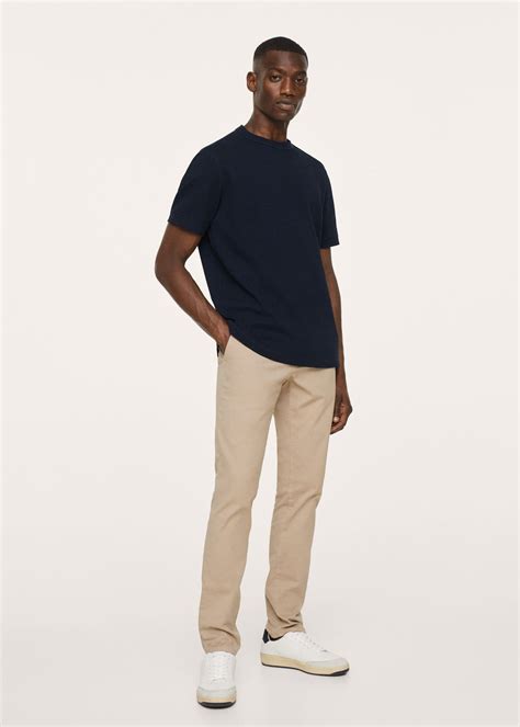 Slim Fit Serge Chino Trousers Men Mango Outlet Usa