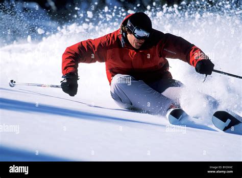 Skiing in Lake Tahoe Stock Photo - Alamy