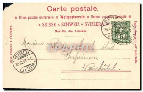 Carte Postale Ancienne Gruss Aus Bern Manuscript Paper Collectible