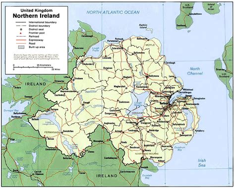 Small Map of Northern Ireland - Nations Online Project