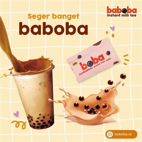 Jual BABOBA INSTANT MILK TEA ( MINUMAN SERBUK TEH SUSU BOBA ) | Shopee Indonesia