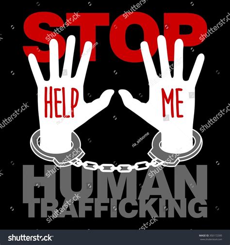 Human Trafficking Vector Template Stock Vector Royalty Free