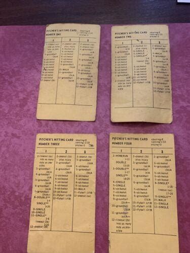 Strat O Matic Baseball 1968 Original Pitchers Hitting Cards 1 4 Very Rare 3783142137