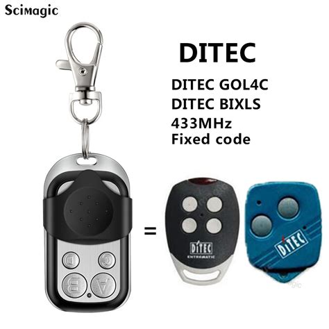 DITEC GOL4C BIXLS Garage Remote Control Clone Fixed Code 433 92 MHz