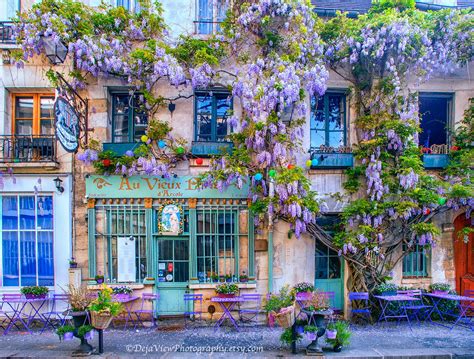 Au Vieux Paris Wall Art Paris Sidewalk Cafe Paris Cafe Art Etsy