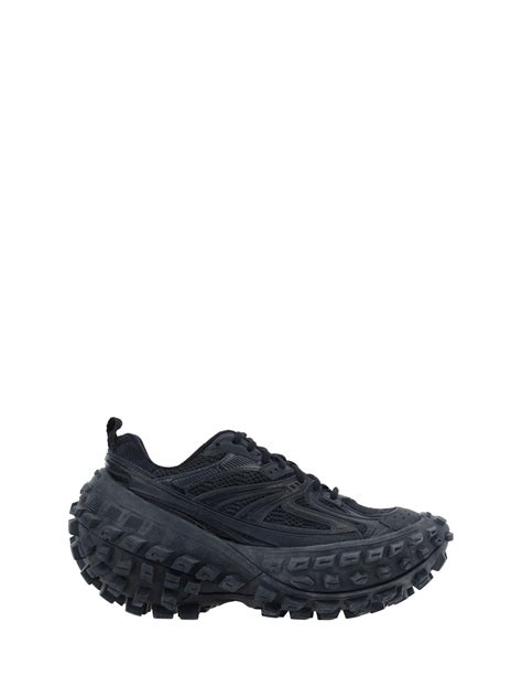 Balenciaga Bouncer Tire Sole Mesh And Shell Low Top Leather Trainers In