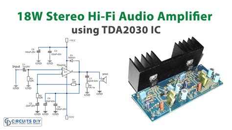 W Stereo Hi Fi Audio Amplifier Using Tda Ic