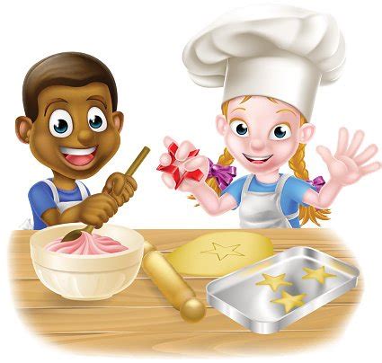 Cartoon Kids Cooking Stock Clipart | Royalty-Free | FreeImages