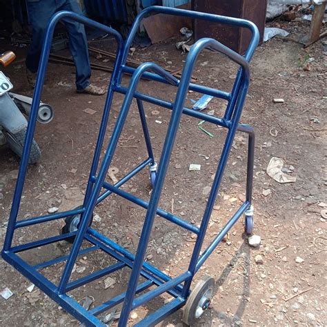 Blue Mild Steel Double Cylinder Trolley For Industrial At 5000 In Howrah