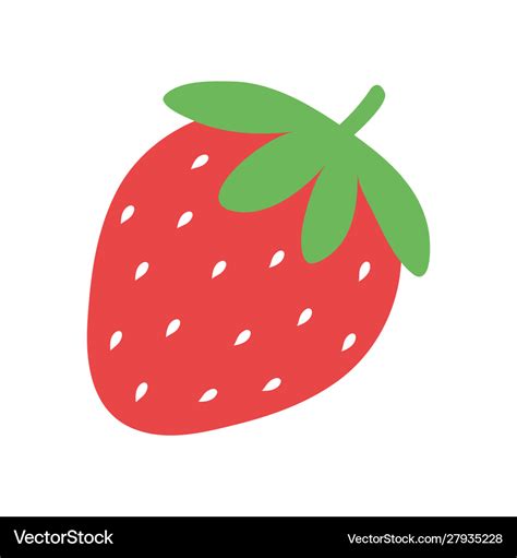 Simple Strawberry Royalty Free Vector Image Vectorstock