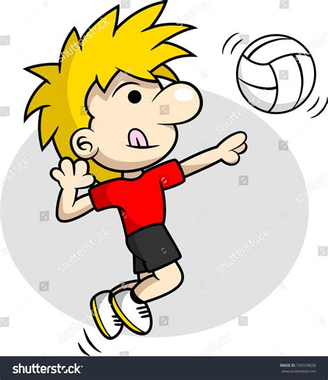 Volleyball Spike Stock Vector (Royalty Free) 109318658 | Shutterstock