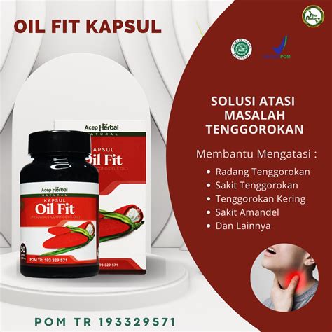 Jual Obat Radang Tenggorokan Oil Fit Herbal Minyak Buah Merah Papua