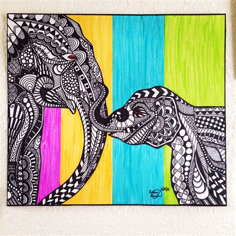 Elephant Zentangle Zentangle Art Elephant Elephants