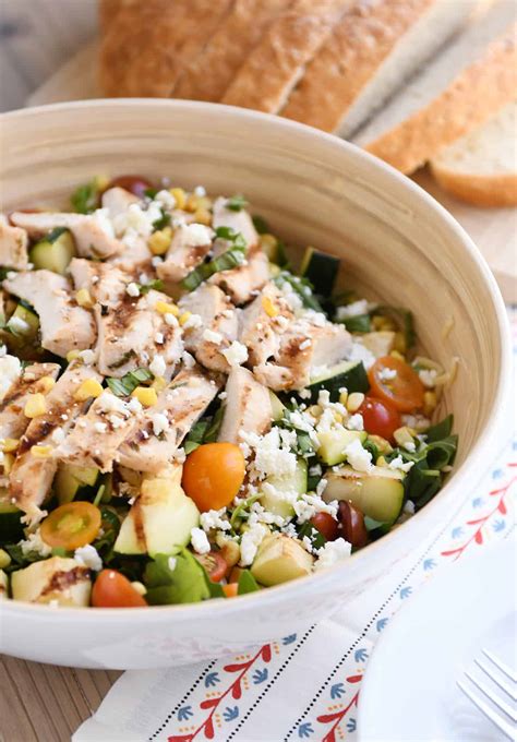 Grilled Chicken And Vegetable Orzo Salad