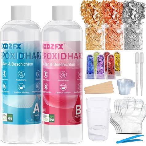 Epoxidharz Set mit Härter 600 ml 1 1 Verhältnis Glasklar Epoxy Resin