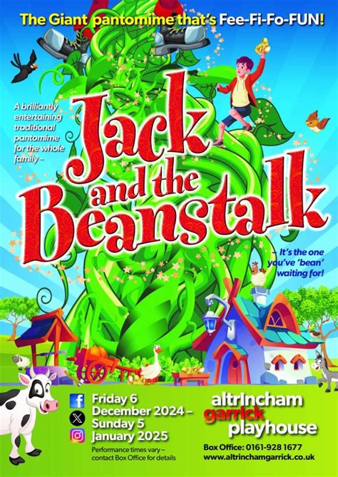 Jack The Beanstalk The Garrick Pantomime Visit Altrincham