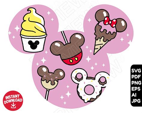 Disneyland Snacks Svg Png Clipart Snack Goals Svg Vacation Etsy M Xico