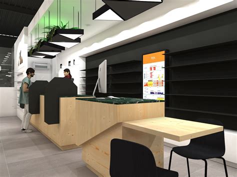 Pharmacy Interior Design D Rendering By Clement Pharma Concepts