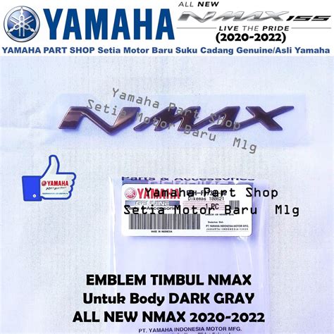 Jual Emblem Stiker Logo Timbul Motor Body Dark Gray All New Nmax N Max