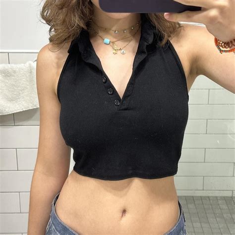 The Kript Open Cropped Tee Size Depop