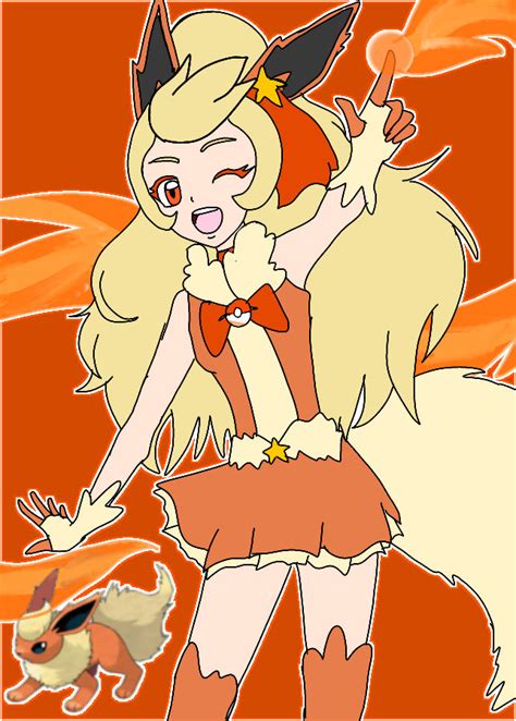 Eeveelution Pretty Cure Cure Lava By Snowcat1993 On Deviantart