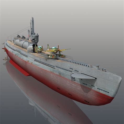 3D i-400 japanese navy submarine - TurboSquid 1340317